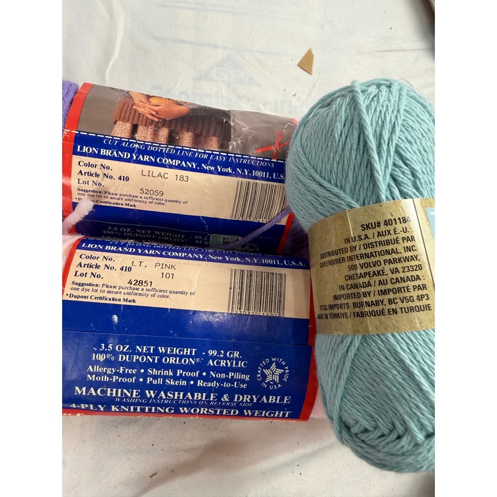 Mixed Yarn Lot Caron Lion Brand Loops Threads Willow Verbena 15 Skeins Multi - Picture 6 of 6